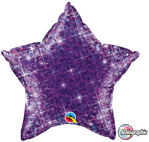 20" Estrella Holografica, Purpura Joya