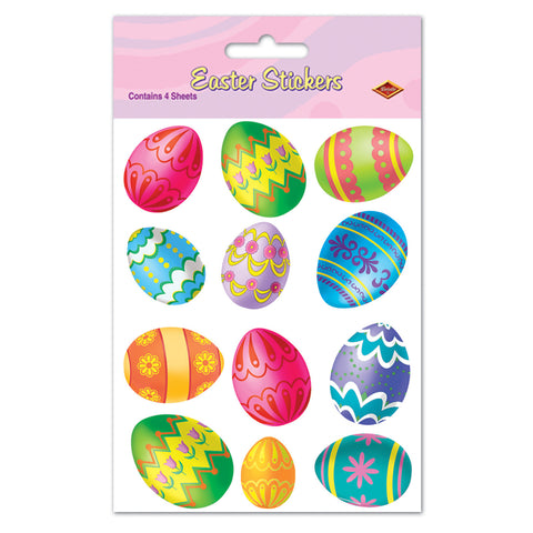 Easter Egg Calcomanias, Size 4¾" x 7½"