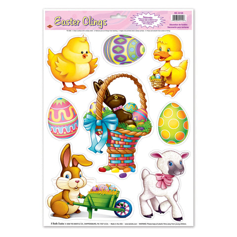 Easter Animal Adherivos, Size 12" x 17" Sh