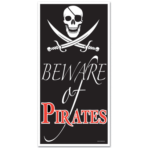 Beware Of Pirates Door Cover, Size 30" x 5'