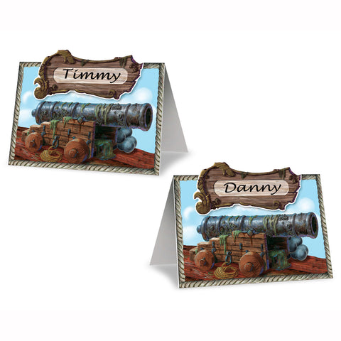 Pirate Cannon Place Cards, Size 2½" x 4"