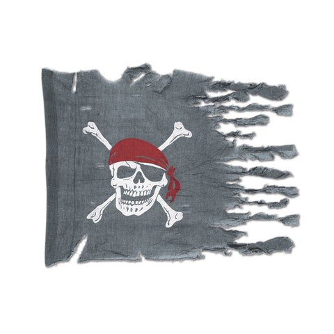 Weathered Pirate Flag, Size 29" x 3' 4"