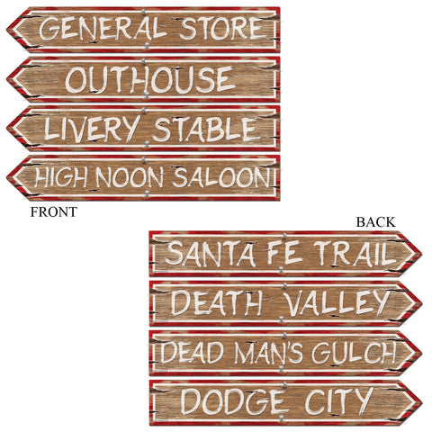 Western Sign Recortes, Size 3¾" x 23¾"