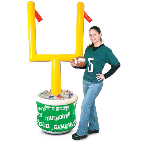 Inflatable Goal Post Cooler w/Football, Size 28"W x 6' 2"H