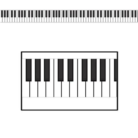 Piano Keyboard Poly Decorating Material, Size 3" x 50'