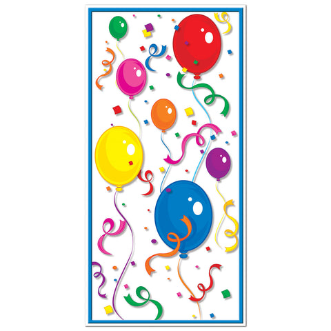 Balloons & Confetti Door Cover, Size 30" x 5'