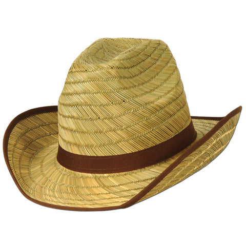 Adult Cowboy Hat w/Brown Trim & Band