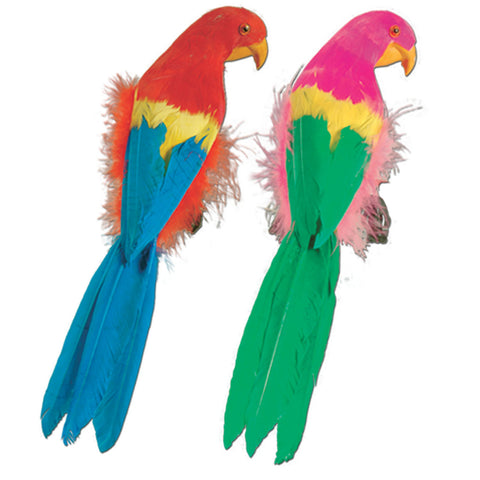 Feathered Parrots, Size 12"