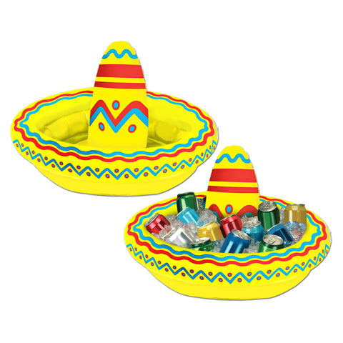 Inflatable Sombrero Cooler, Size 18"W x 12"H