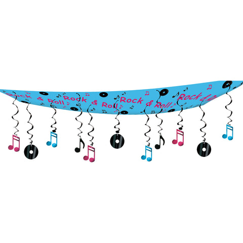 Rock & Roll Ceiling Decor, Size 12" x 12'