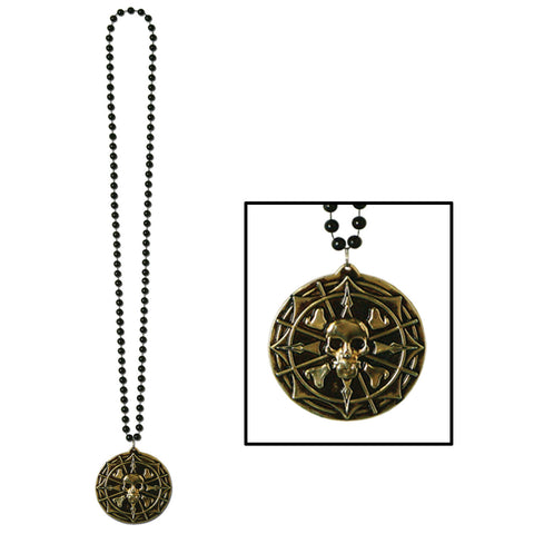 Collares w/Pirate Coin Medallion, Size 36"