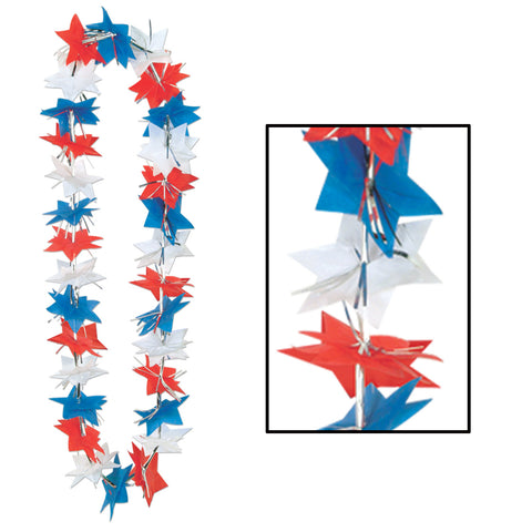 Patriotic Star Party Lei, Size 36"