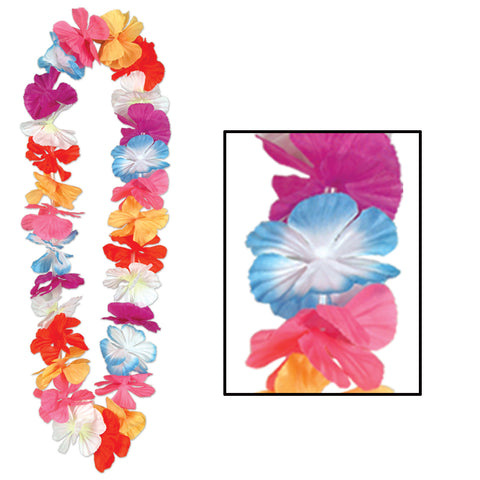 Silk 'N Petals Parti-Color Lei, Size 36"