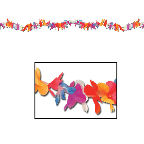 Silk 'N Petals Parti-Color Garland, Size 8'