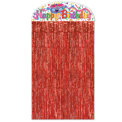 Birthday Cake Character Curtain, Size 4' 6" x 3'