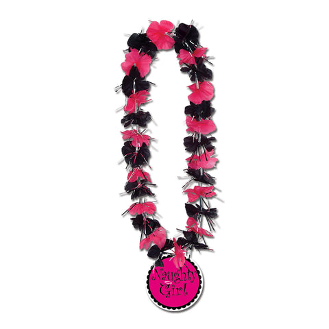 Party Lei w/Naughty Girl Medallion, Size 33"