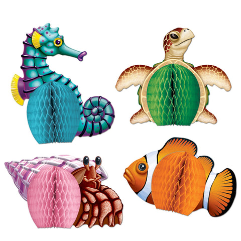 Sea Creatures Mini Centros de Mesa, Size 5½"