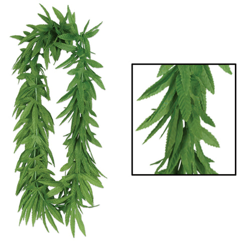 Tropical Fern Leaf Lei, Size 40"