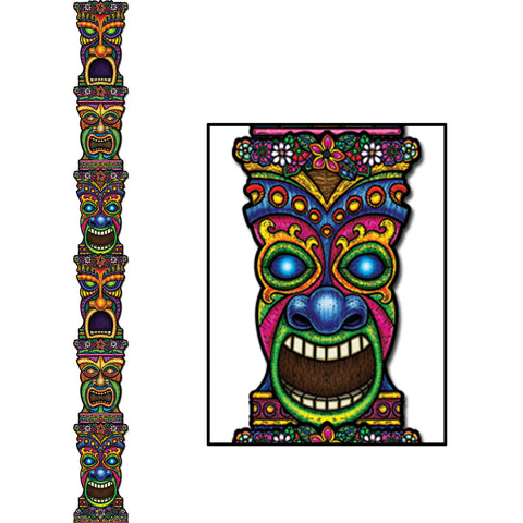 Jointed Tiki Totem Pole, Size 7'