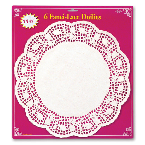 Fanci-Lace White Bond Doilies, Mantelitos﻿, Size 14½"