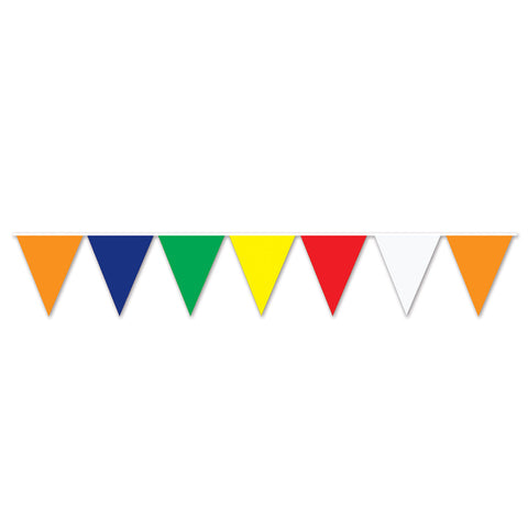 Multi-Color Pennant Banner, Size 17" x 120'