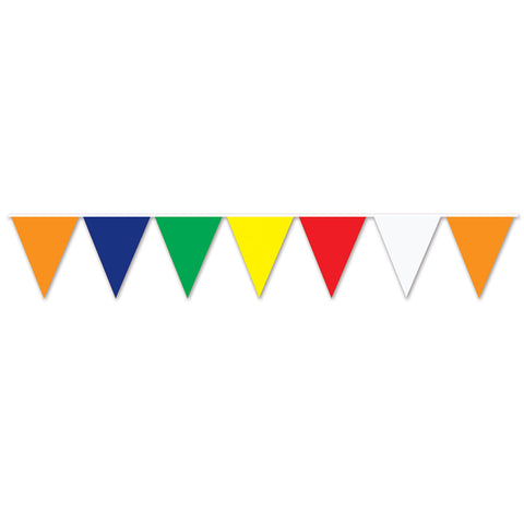 Multi-Color Pennant Banner, Size 17" x 30'