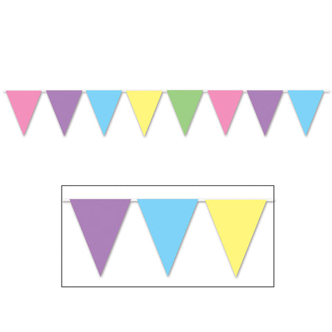 Pastel Pennant Banner, Size 11" x 12'