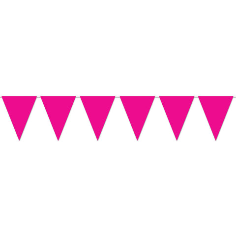 Cerise Pennant Banner, Size 11" x 12'