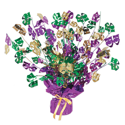 Mardi Gras Gleam 'N Burst Centerpiece, Size 15"