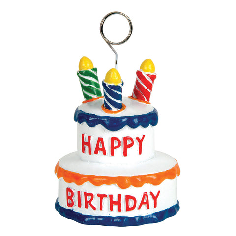 Birthday Cake Photo/Balloon Holder, Size 6 Oz
