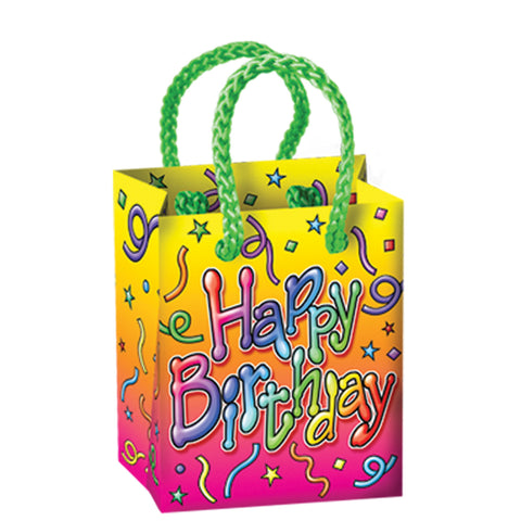 Birthday Mini Gift Bag Recordatorios, Size 2½"x3¼"x1¾"