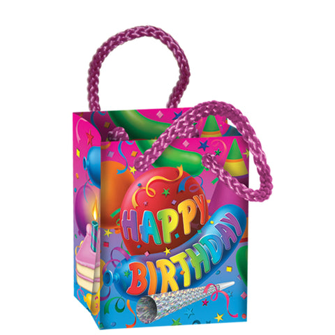 Birthday Mini Gift Bag Recordatorios, Size 2½" x 3¼" x 1¾"