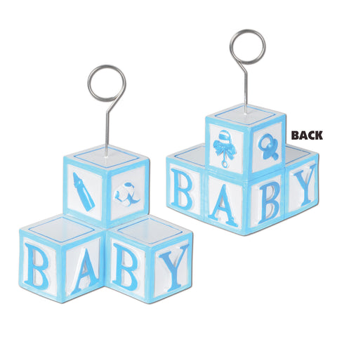 Baby Blocks Photo/Balloon Holder, Size 6 Oz