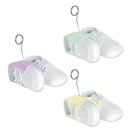 Baby Shoes Photo/Balloon Holders, Size 6 Oz