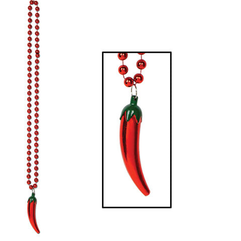 Collares w/Chili Pepper Medallion, Size 36"