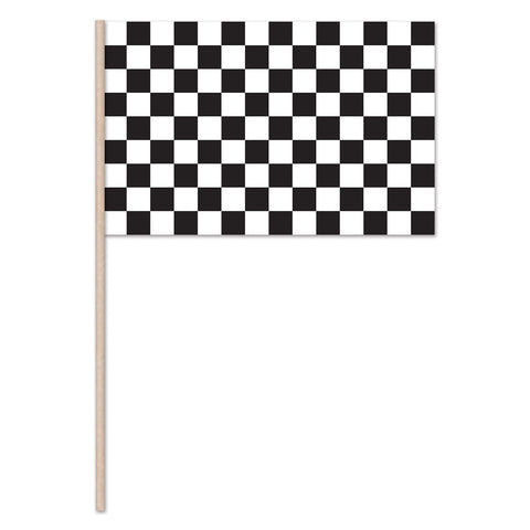 Checkered Flag - Plastic, Size 4" x 6"