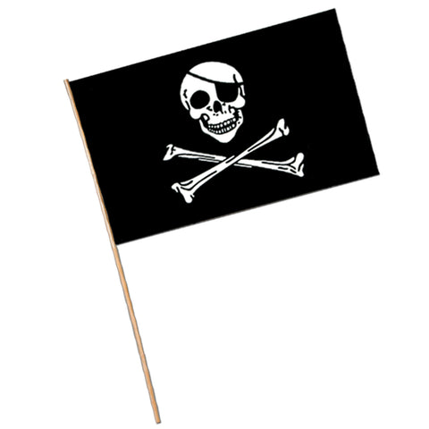Pirate Flag - Plastic, Size 11" x 17"