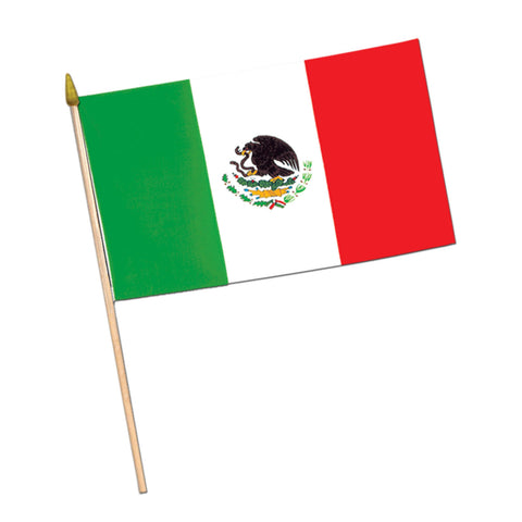 Mexican Flag - Rayon, Size 4" x 6"