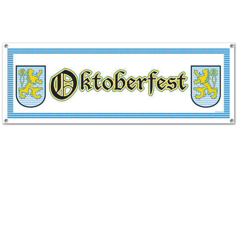 Oktoberfest Sign Banner, Size 5' x 21"