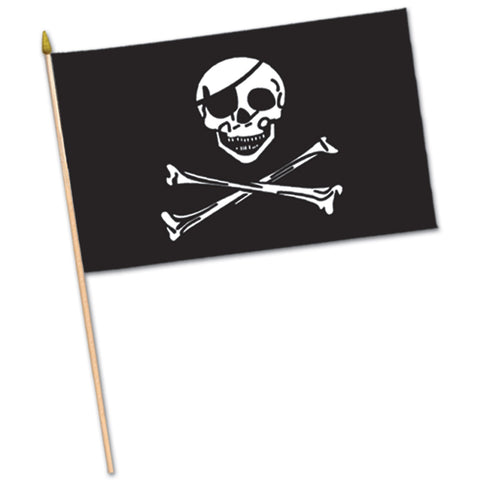 Pirate Flag - Rayon, Size 11" x 18"