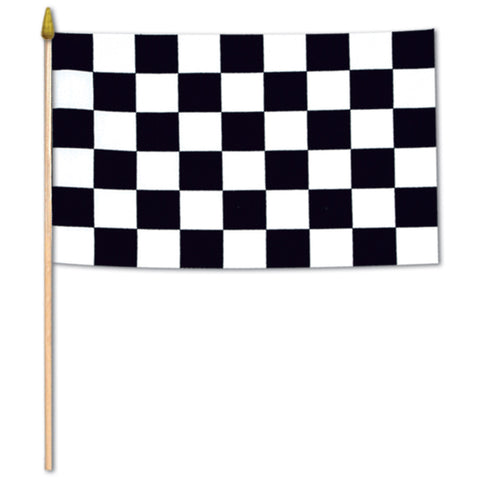 Checkered Flag - Rayon, Size 11" x 18"