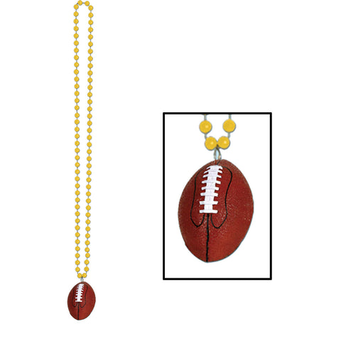 Collares w/Football Medallion, Size 33"