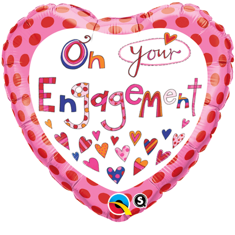 18" Corazon, On Your Engagement, Corazoncitos