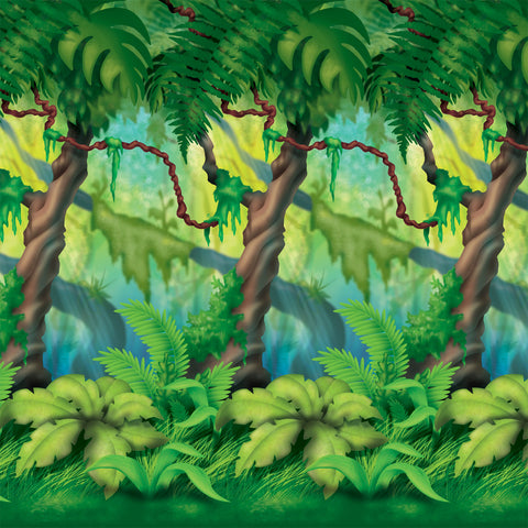 Jungle Trees Backdrop, Size 4' x 30'