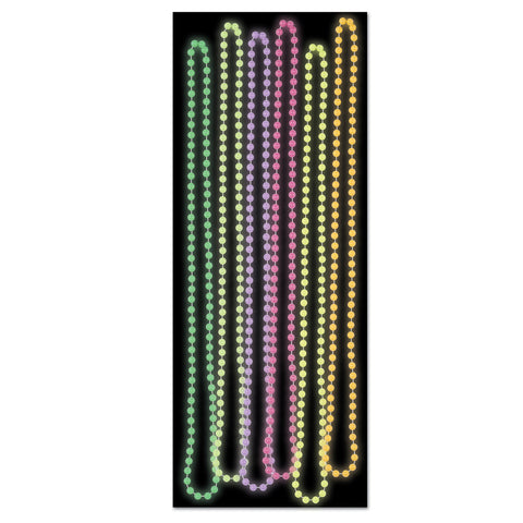 Glow In The Dark Party Collares, Size 7mm x 33"