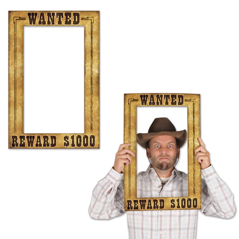 Western Wanted Photo Fun Frame, Size 15½" x 23½"