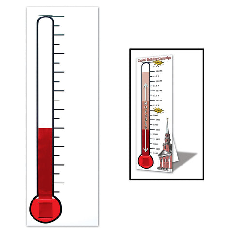 Moveable Thermometer Stand-Out, Size 6' x 24"