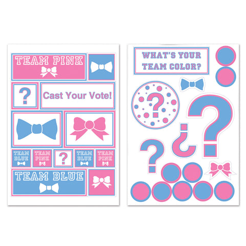 Gender Reveal Decals, Size 11" x 17" Sh