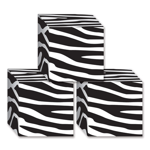 Zebra Print Favor Boxes, Size 3¼" x 3¼"