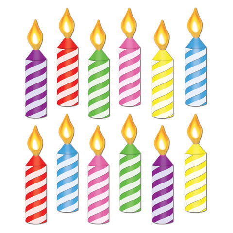 Mini Birthday Candle Recortes, Size 6½"